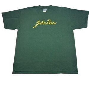 Vtg John Deere Mens T-Shirt Gildan Tag Embroidered Green Ultra Cotton XL 1997
